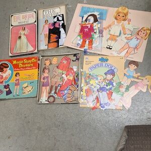 Large lot of vintage paper dolls, My Buddy, Baby's first step, the bride, Magic